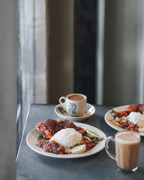 nasi lemak and teh tarik